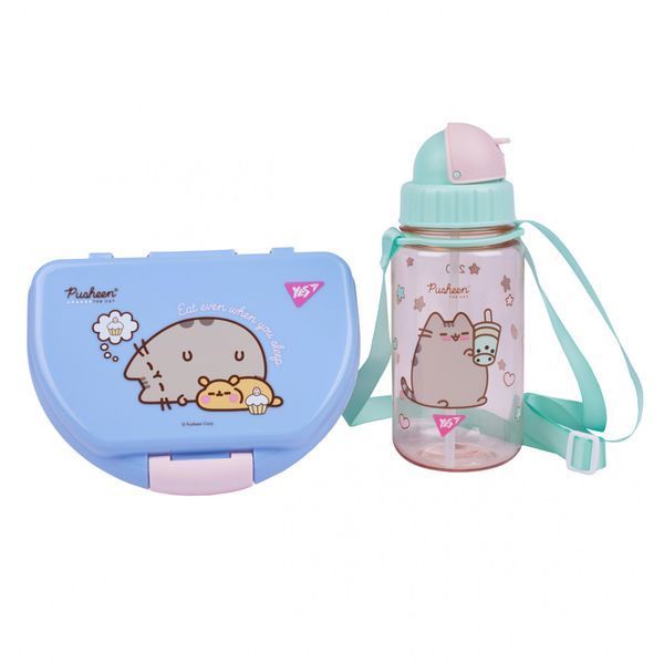 Набір контейнер і пляшка для води Yes Pusheen (450145) 450145 фото