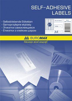 Етикетки самоклеючі 12 шт. 105х44мм 100 аркушів BM.2825 фото