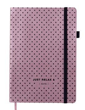Записна книга блокнот Buromax RELAX A5 96 л без розмітки позов.шкіра рожеве золото (BM.295001-23) BM.295001-23 фото