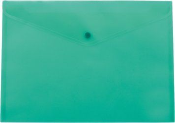 Папка-конверт А5 на кнопці прозора бірюзова BM.3936-15 фото