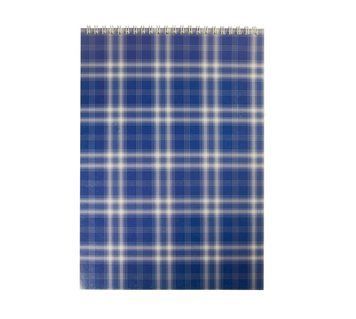 Записна книга блокнот Buromax А4,48 л. клітина карт. обл. спіраль синій BM.2460-02 BM.2460-02 фото