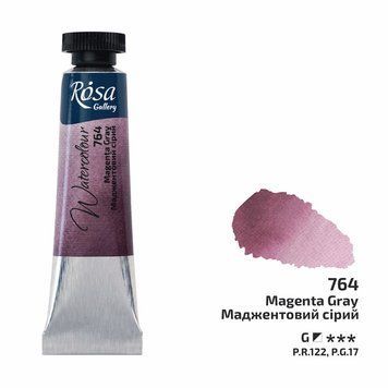 Фарба акварельна в тубі ROSA Gallery Маджентовий сірий (764) 10 мл (4823098536598) 4823098536598 фото