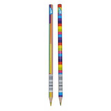 Олівець кольоровий Yes Rainbow трикутний з чотирьохкольоровим грифелем мікс 2 дизайну (290575) 290575 фото