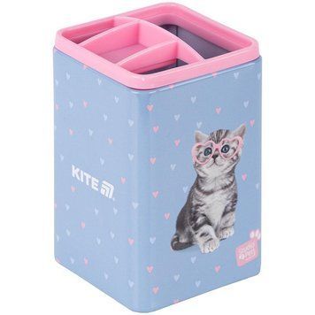 Стакан-підставка квадратний Kite Studio Pets метал з пластиковою окантовкою (SP25-105) SP25-105 фото