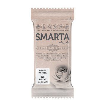 Пластика самозастигаюча Smarta біла перламутрова 60 г (8682923974570) 8682923974570 фото