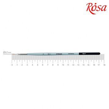 Кисть синтетика Rosa Stream 123/7 кругла, лайнер №1 коротка ручка (4823098516996) 4823098516996 фото