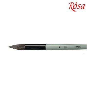 Кисть єнот Rosa OASIS 188 кругла № 12 (4823098516842) 4823098516842 фото